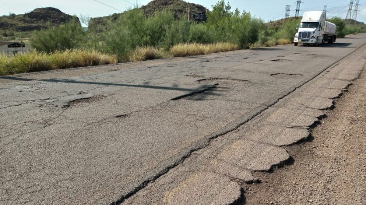 Tras múltiples accidentes, comienzan reparación de la carretera Guaymas-Empalme