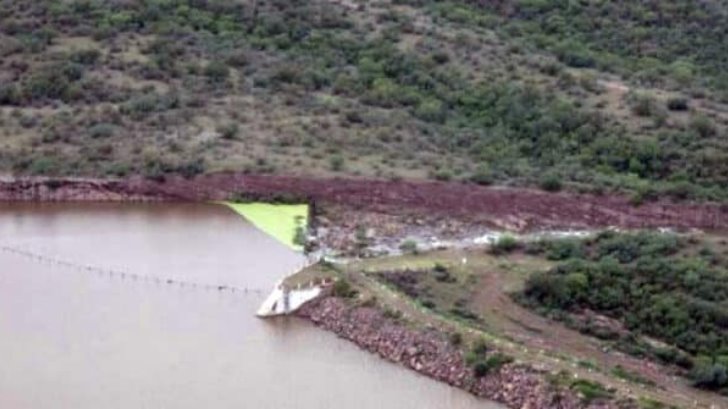 Lluvias hacen lo suyo y llenan de agua la presa Punta de Agua en Guaymas