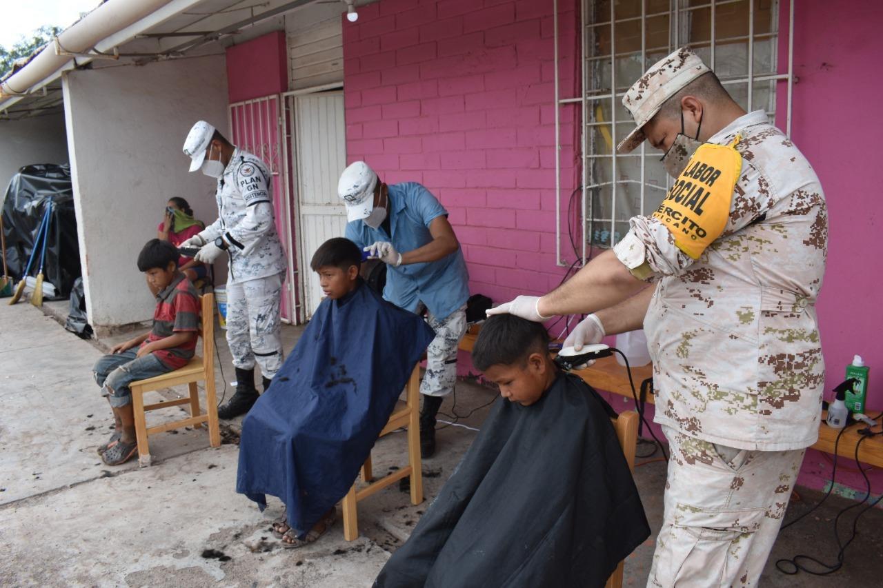 Ejército lleva a cabo acciones de labor social en Pótam