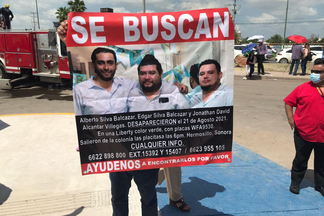 No sabemos nada de ellos: piden ayuda a AMLO por los 3 desaparecidos en Hermosillo