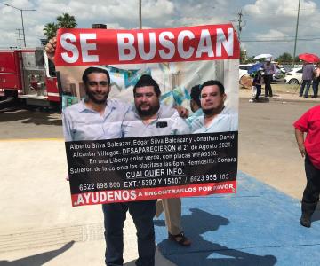 No sabemos nada de ellos: piden ayuda a AMLO por los 3 desaparecidos en Hermosillo