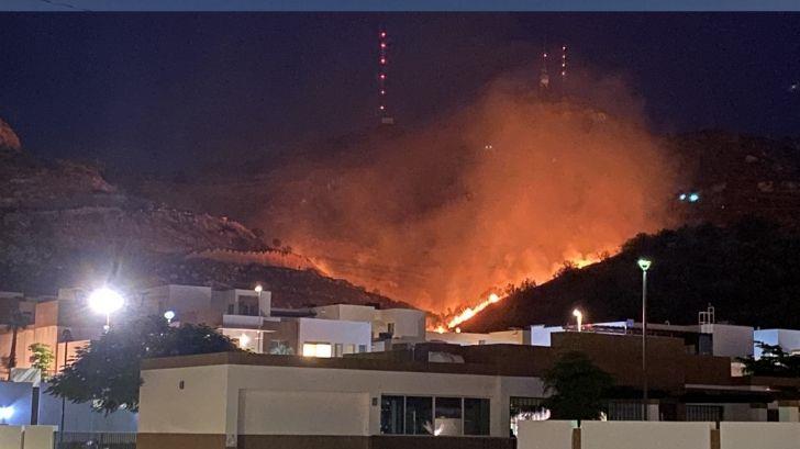Reportan en redes incendio en el Cerro del Bachoco