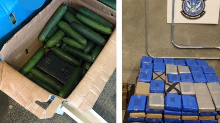 Ocultaban cargamento de cocaína entre cajas de verduras