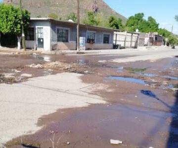 Guaymenses de la San Vicente ya no aguantan las fugas de aguas negras