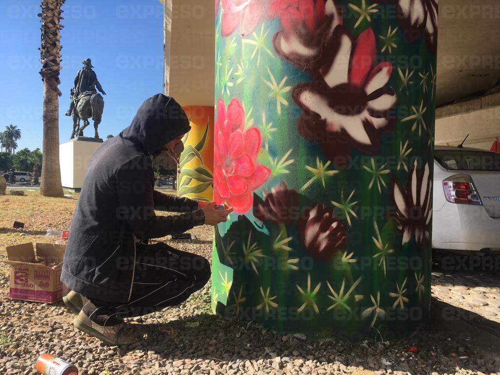 Hermosillo pintado de color: Sangre del Desierto realiza un nuevo mural en la ciudad