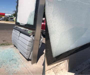 Vándalos destruyen las estructuras en las paradas de camión de Hermosillo