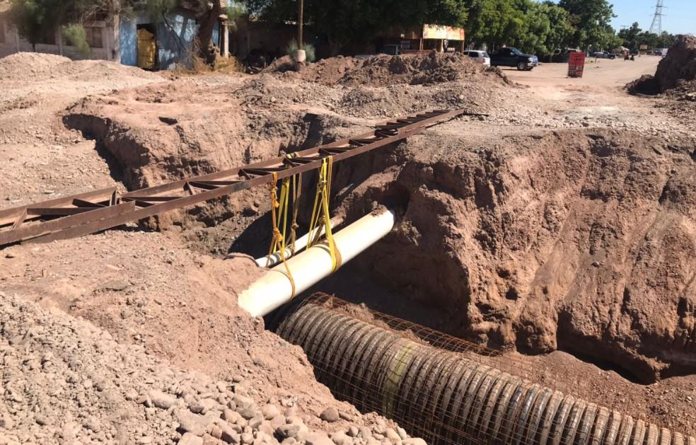 ¡Por fin! Obra de reparación del socavón de la calle 300 en Cajeme estará lista en dos semanas