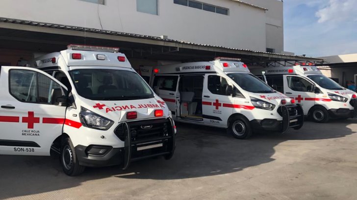 Cruz Roja Hermosillo recibe 3 ambulancias nuevas