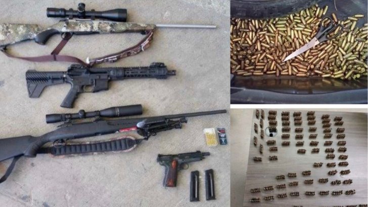 Decomisan armas y más de 800 cartuchos útiles en la frontera de Nogales