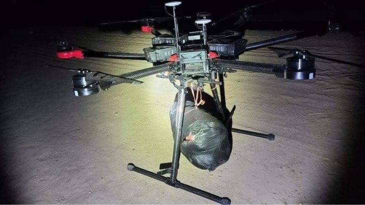 Aseguran droga voladora; intentan pasar paquete en un dron a través de la frontera