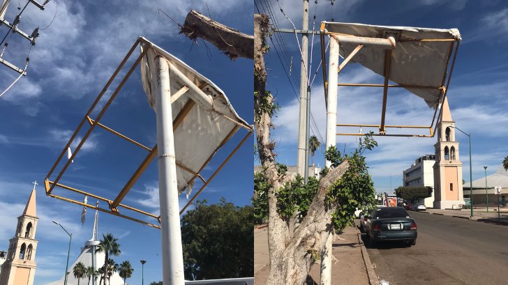 ¡Cuidado! Esta estructura podría cobrar una vida inocente en Ciudad Obregón