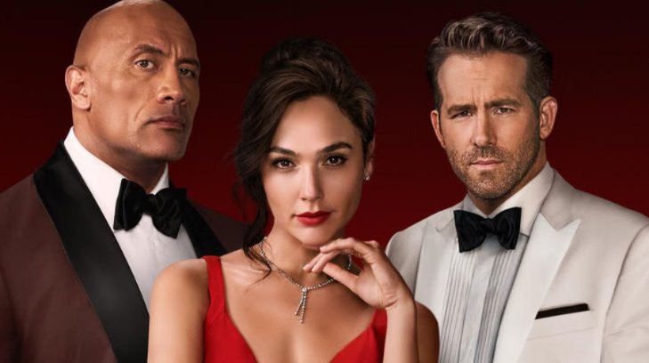 Deslumbrante lucen Gal Gadot, Ryan Reynolds y Dwayne Johnson en estreno de Red Notice