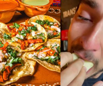 Turista alemán se hace viral por llorar luego de comer tacos en México