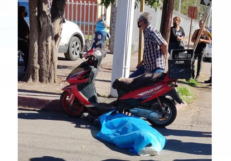 No pudo subirse a la moto porque cayó muerto al suelo; quedó tendido en calles de Ciudad Obregón
