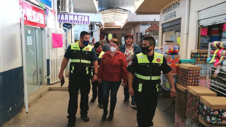 Por motivos de seguridad, Protección Civil hace recorrido por Mercado Municipal de Navojoa