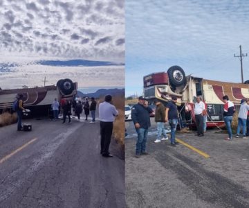Volcamiento de camión deja más de 30 lesionados en la carretera Yécora-Tesopaco