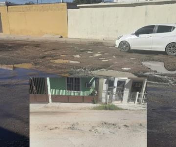 Hermosillo: Vecinos de la colonia Cuauhtémoc Indeur adolecen baches por fugas y obras incompletas de Aguah