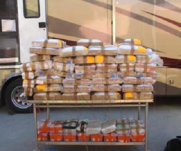 Interceptan casa rodante con más de 400 kilos de drogas en el cruce Arizona-Sonoyta
