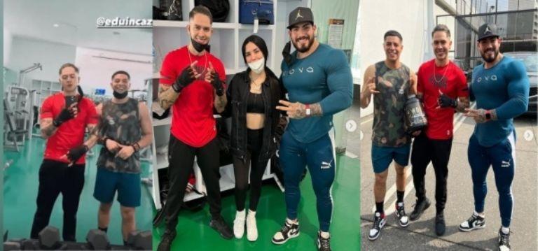 Eduin Caz comparte gym con Kimberly Loaiza y Juan de Dios Pantoja