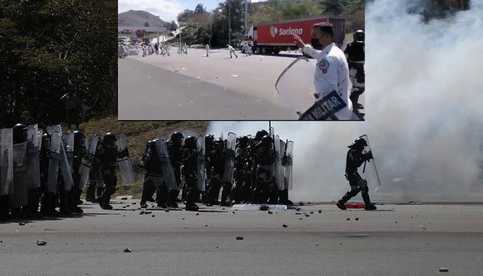 Estudiantes de Ayotzinapa atacan con tráiler sin frenos a Guardia Nacional en Autopista del Sol