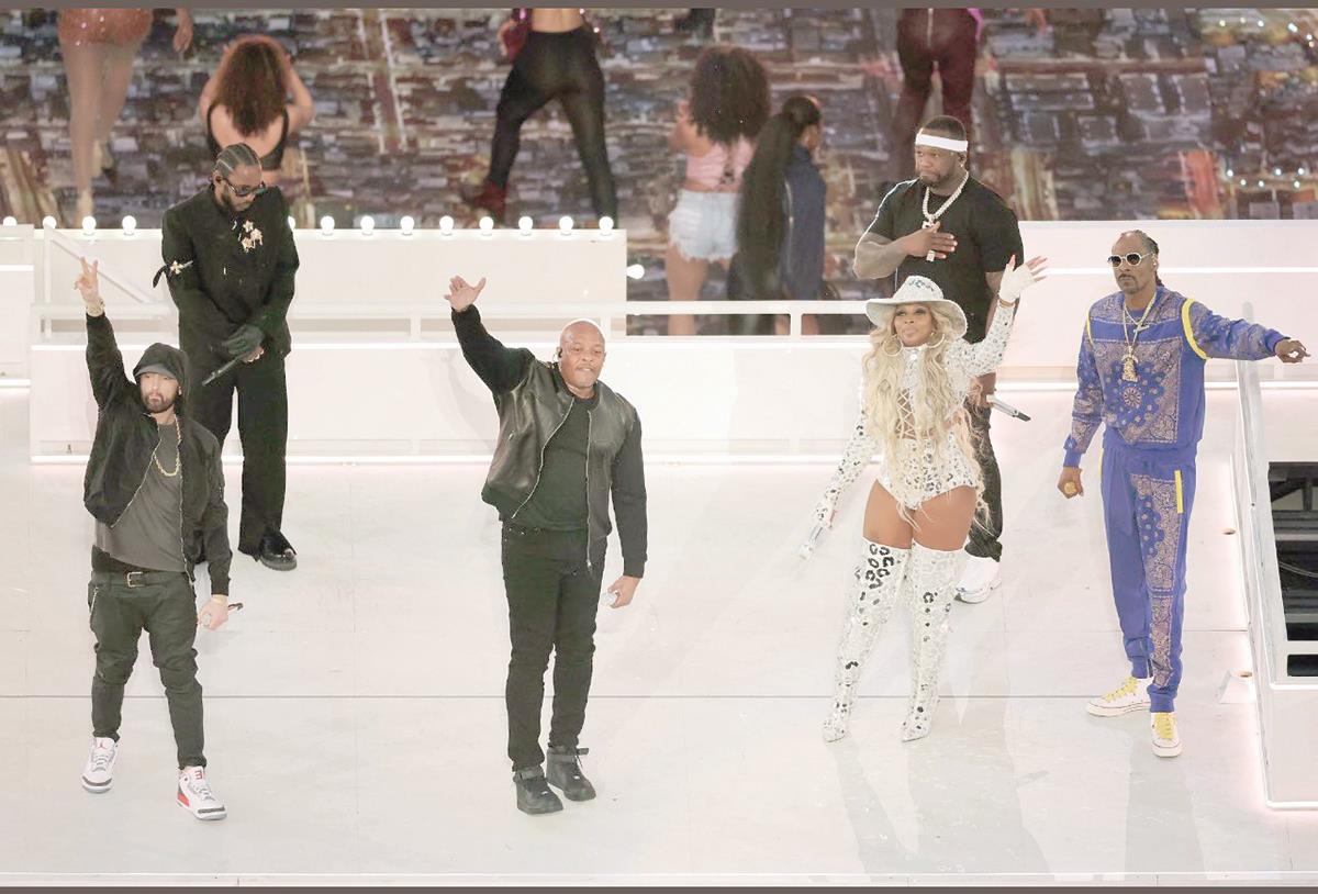 Eminem, Dre, 50 Cent, Dogg, Lamar y Mary J. Blige, ¡histórico half time show!