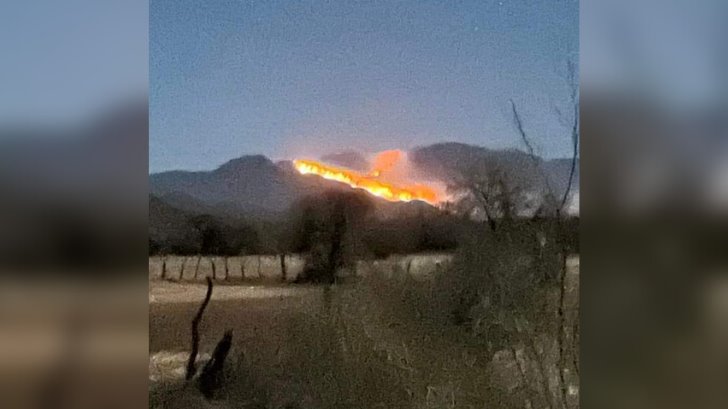 Incendio de la sierra de Aconchi sigue activo; se ha controlado sólo un 15%