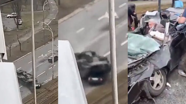 VIDEOS | Tanque aplasta vehículo con todo y su conductor en Ucrania