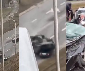 VIDEOS | Tanque aplasta vehículo con todo y su conductor en Ucrania