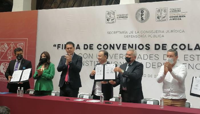 Firman convenio de colaboración entre universidades y Dirección de Defensoría Pública