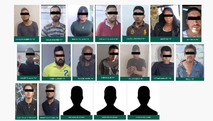 Cateos en Cajeme resultan en detención de 19 personas