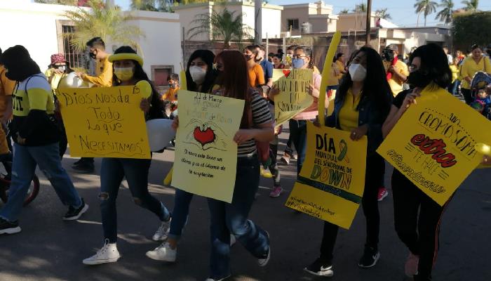 Navojoa: Conmemoran el Día Mundial del Síndrome de Down con una caminata