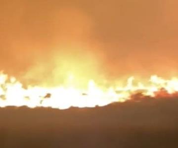 Incendio devora varias hectáreas en tramo carretero Hermosillo-Nogales