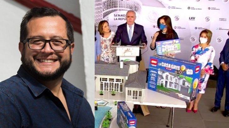 López Beltrán se burla de casa gris de Lego de Gálvez