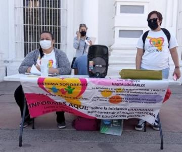 Hermosillo: se manifiestan en Palacio de Gobierno por derecho a educación inicial