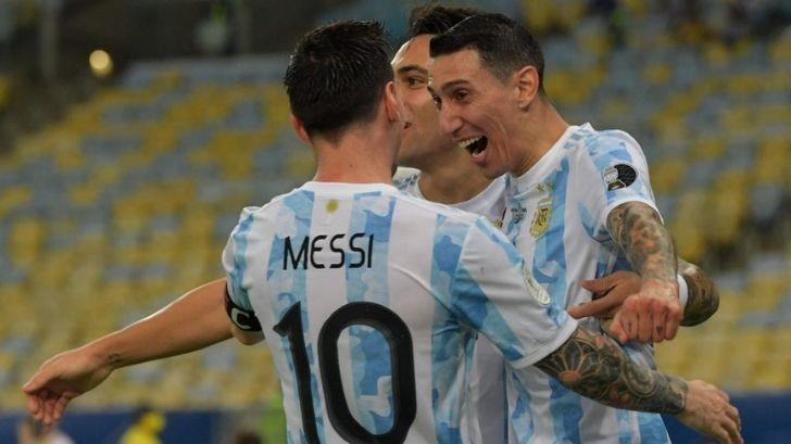 Messi y Di María dan un triunfo más a Argentina