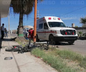 Motociclista de la tercera edad pierde la vida en calles de Navojoa