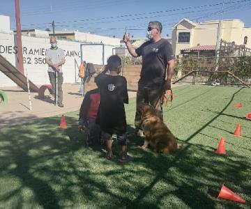 Menores infractores aprenderán disciplina y paciencia de la mano de perros entrenados
