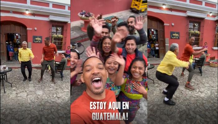 Will Smith visita Guatemala y se da tiempo de bailar con el Lobo Vásquez