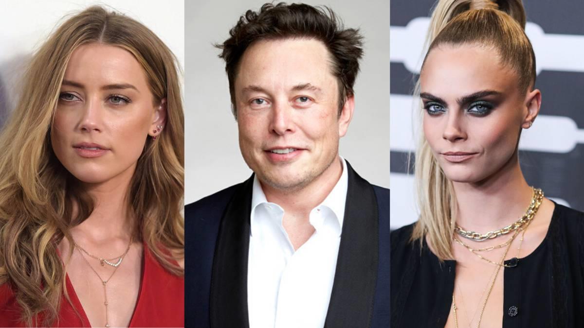 El trío amoroso que hubo entre Amber Heard, Elon Musk y Cara Delevingne