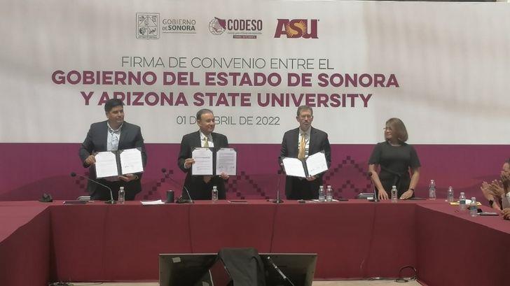 Alfonso Durazo firma convenio con Universidad Estatal de Arizona