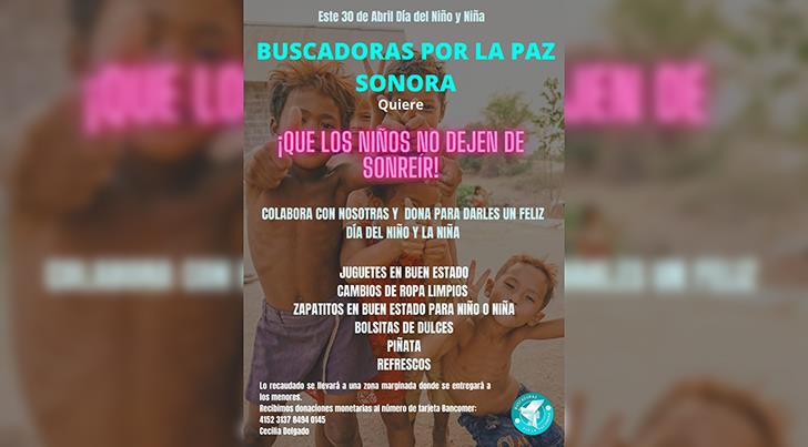 Buscadoras por la Paz planean festejo para el Día del Niño en el poblado Miguel Alemán