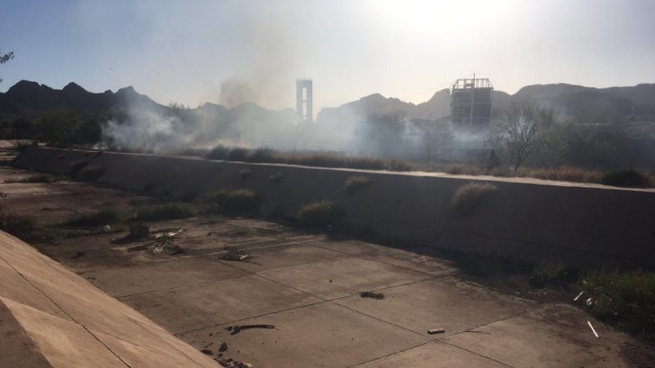 Registran incendio forestal al sur de Guaymas