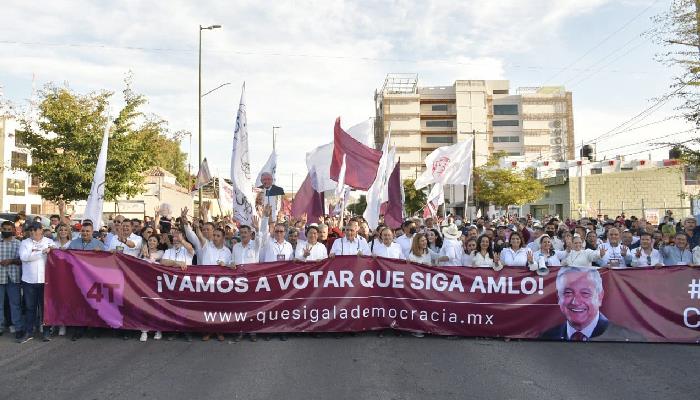 Marcha en Sonora ratifica su apoyo a López Obrador