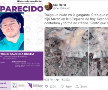 FGJE descarta que restos óseos pertenezcan a Marco Antonio, hijo de Cecilia Flores