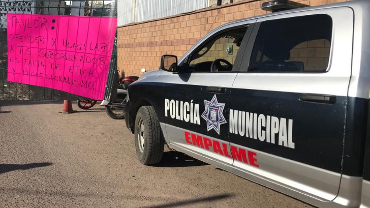 Policías de Empalme piden destitución del Titular de Seguridad Pública Municipal