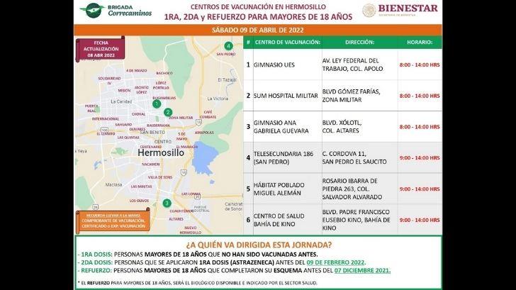 Vacunación en Hermosillo; se agregan módulos en área rural para el sábado