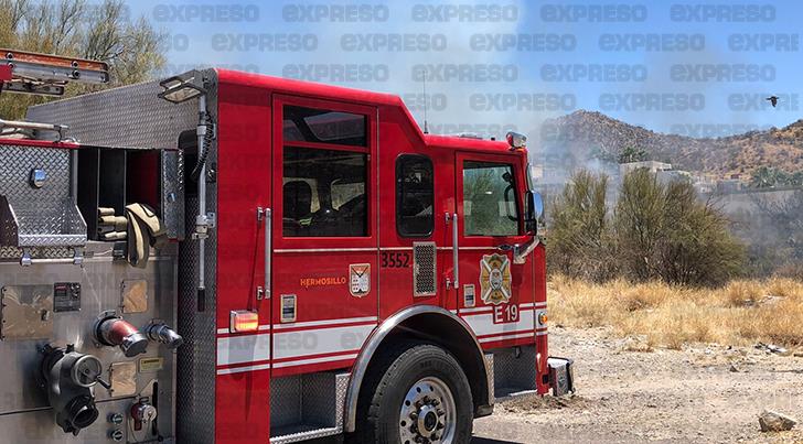 Incendio al norte de Hermosillo provoca movilización de bomberos