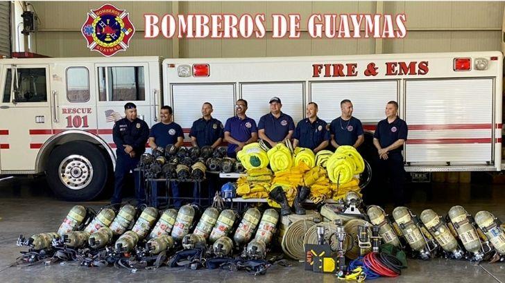 Bomberos de Guaymas reciben equipamiento de Estados Unidos