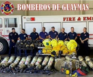 Bomberos de Guaymas reciben equipamiento de Estados Unidos