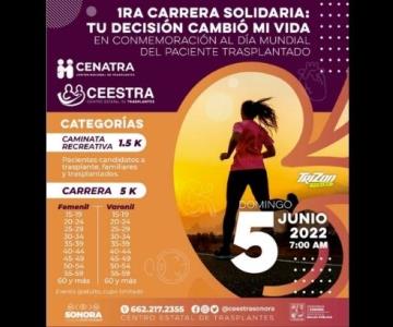 Día Mundial del Paciente Trasplantado: celebrarán carrera conmemorativa en Hermosillo